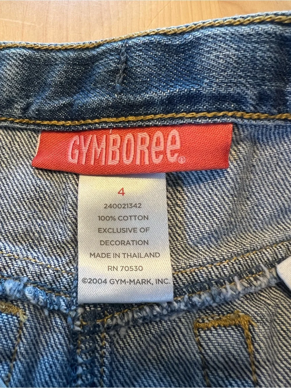 Vintage 2004 Gymboree Pool Party Denim Skirt with Beach Embroidery Size 4